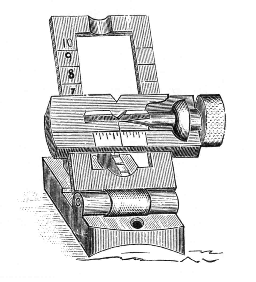 The sight used by the Michigan State Military Team at Creedmoor in 1883.